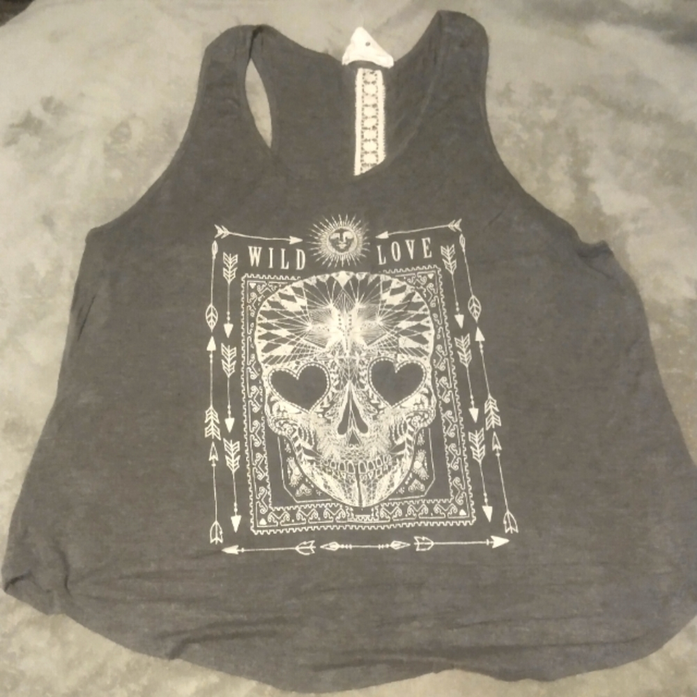 Super Soft Sleeveless Skull T women's XL